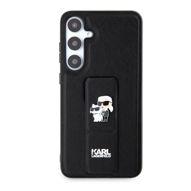 Чохол Karl Lagerfeld Gripstand Saffiano Karl & Choupette Pins для Samsung Galaxy S24 Plus (S926) Black (KLHCS24MGSAKCPK)