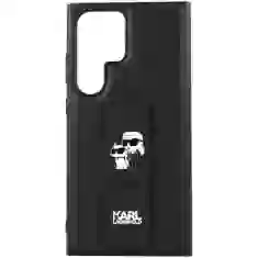 Чохол Karl Lagerfeld Gripstand Saffiano Karl & Choupette Pins для Samsung Galaxy S24 Ultra (S928) Black (KLHCS24LGSAKCPK)