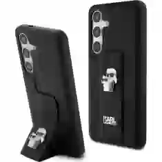 Чехол Karl Lagerfeld Gripstand Saffiano Karl & Choupette Pins для Samsung Galaxy S24 (S921) Black (KLHCS24SGSAKCPK)