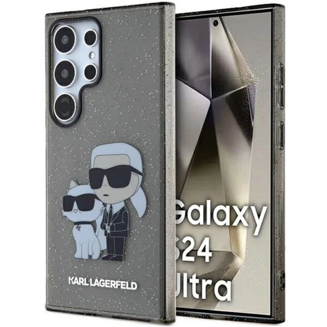 Чохол Karl Lagerfeld Glitter Karl & Choupette для Samsung Galaxy S24 Ultra (S928) Black (KLHCS24LHNKCTGK)