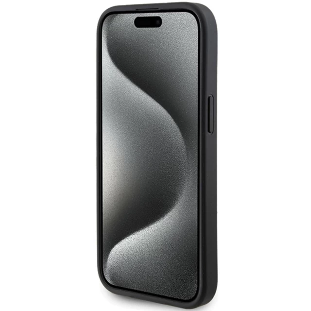 Чохол Guess 4G Triangle Metal Logo для iPhone 15 Plus | 14 Plus Black (GUHCP15MPG4GPK)