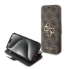 Чохол-книжка Guess 4G Metal Logo для iPhone 15 Pro Max Brown (GUBKP15X4GMGBR)