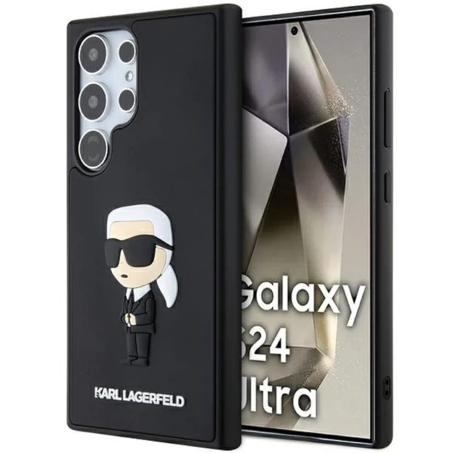 Чехол Karl Lagerfeld 3D Rubber Ikonik для Samsung Galaxy S24 Ultra (S928) Black (KLHCS24L3DRKINK)