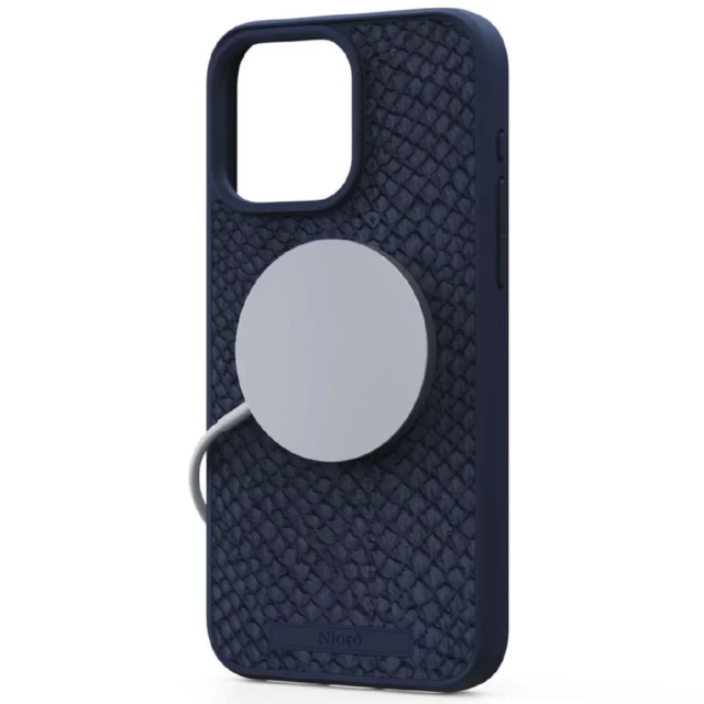 Чехол Elements Njord Salmon Leather Case для iPhone 15 Pro Max Petrol Blue with MagSafe (NA54SL01)