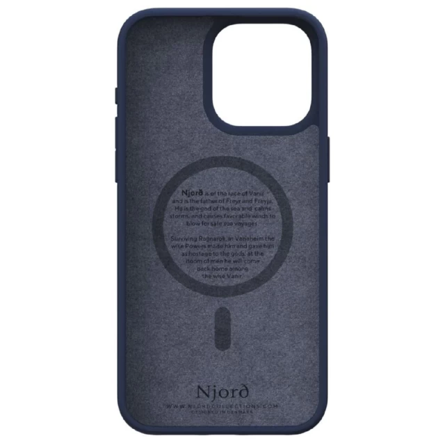 Чохол Elements Njord Salmon Leather Case для iPhone 15 Pro Max Petrol Blue with MagSafe (NA54SL01)