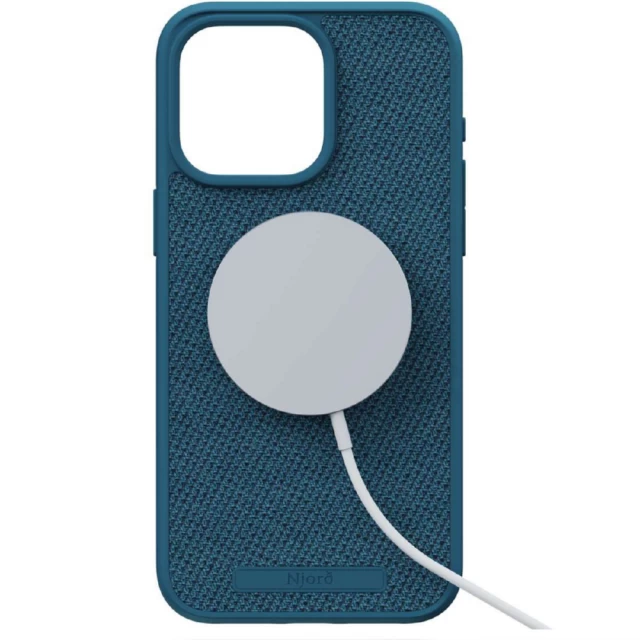 Чехол Elements Njord Fabric Case для iPhone 15 Pro Max Deep Sea with MagSafe (NA54FA01)