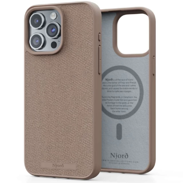 Чохол Elements Njord Fabric Case для iPhone 15 Pro Max Pink Sand with MagSafe (NA54FA12)