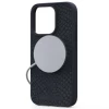 Чохол Elements Njord Salmon Leather Case для iPhone 15 Pro Black with MagSafe (NA53SL00)