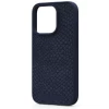 Чехол Elements Njord Salmon Leather Case для iPhone 15 Pro Petrol Blue with MagSafe (NA53SL01)