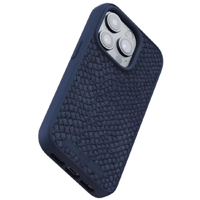 Чохол Elements Njord Salmon Leather Case для iPhone 15 Pro Petrol Blue with MagSafe (NA53SL01)