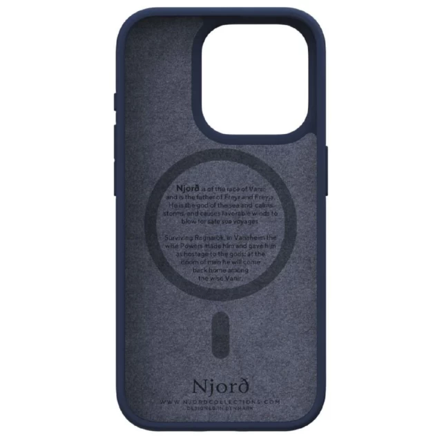 Чохол Elements Njord Salmon Leather Case для iPhone 15 Pro Petrol Blue with MagSafe (NA53SL01)