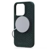 Чехол Elements Njord Salmon Leather Case для iPhone 15 Pro Dark Green with MagSafe (NA53SL02)