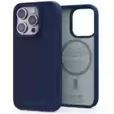 Чехол Elements Njord Suede Case для iPhone 15 Pro Navy Blue with MagSafe (NA53SU01)