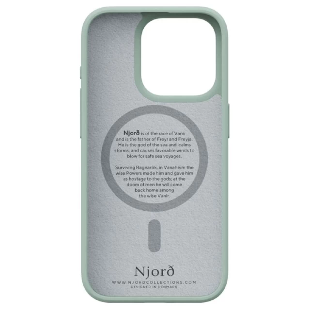 Чехол Elements Njord Fabric Case для iPhone 15 Pro Turquoise with MagSafe (NA53FA13)