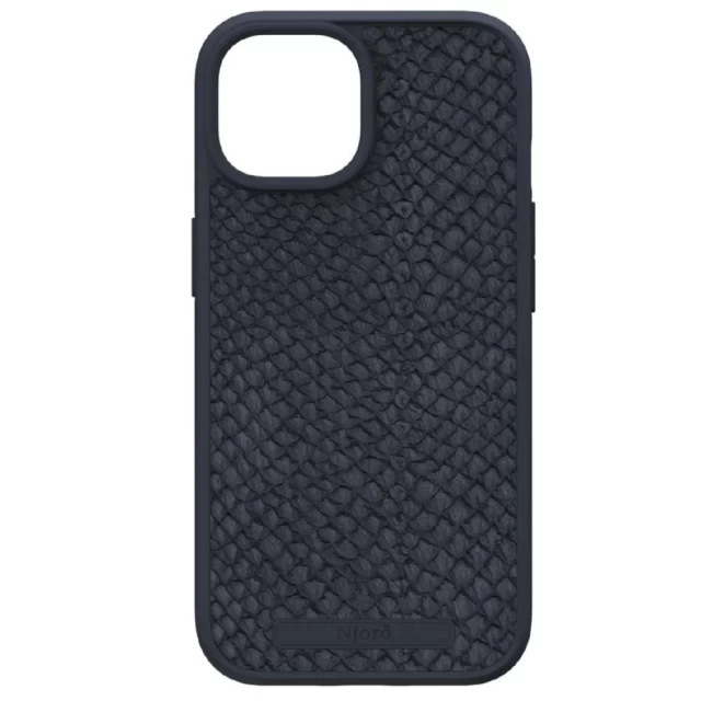 Чехол Elements Njord Salmon Leather Case для iPhone 15 Black with MagSafe (NA51SL00)