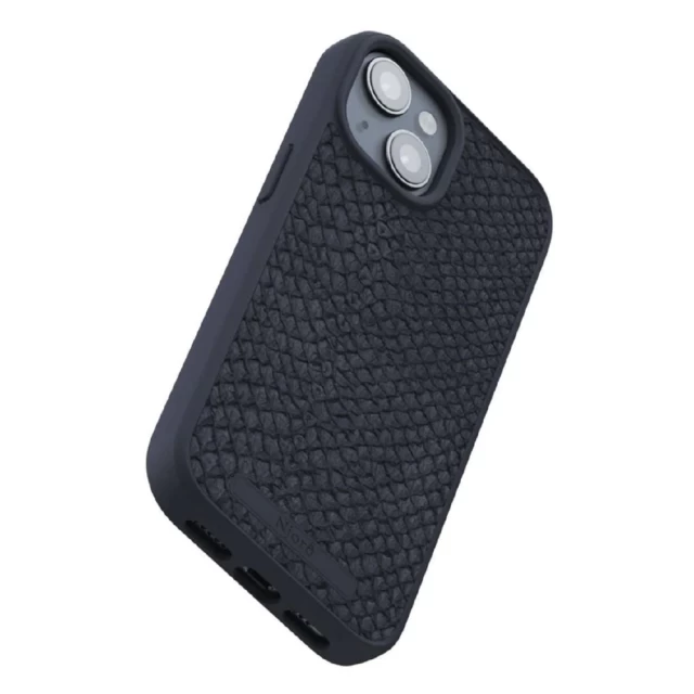 Чохол Elements Njord Salmon Leather Case для iPhone 15 Black with MagSafe (NA51SL00)