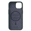 Чехол Elements Njord Salmon Leather Case для iPhone 15 Dark Green with MagSafe (NA51SL02)
