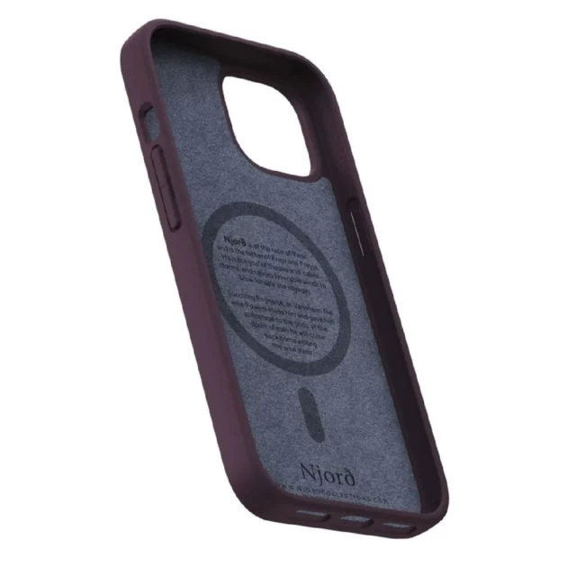 Чохол Elements Njord Salmon Leather Case для iPhone 15 Rust with MagSafe (NA51SL03)