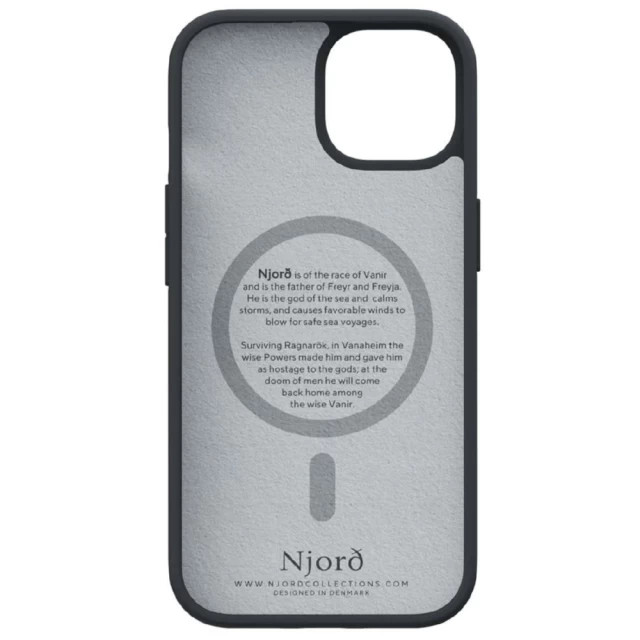 Чехол Elements Njord Suede Case для iPhone 15 Black with MagSafe (NA51SU00)