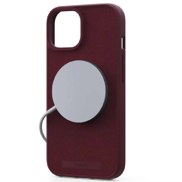 Чохол Elements Njord Suede Case для iPhone 15 Crimson Red with MagSafe (NA51SU11)