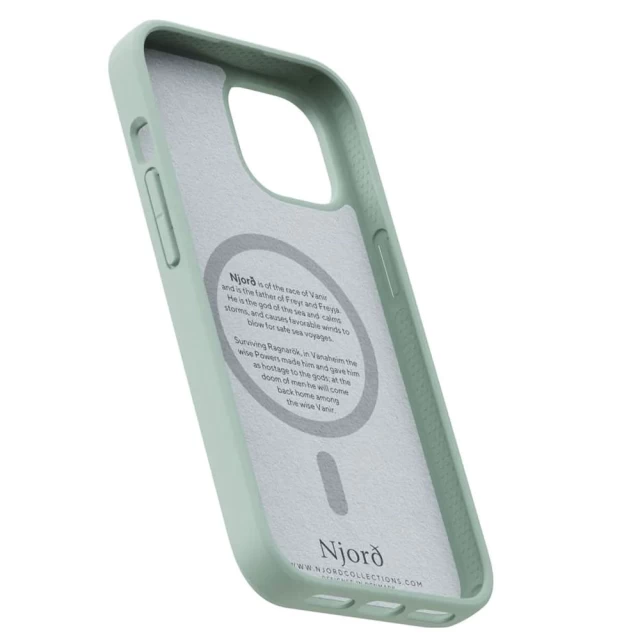 Чехол Elements Njord Fabric Case для iPhone 15 Turquoise with MagSafe (NA51FA13)