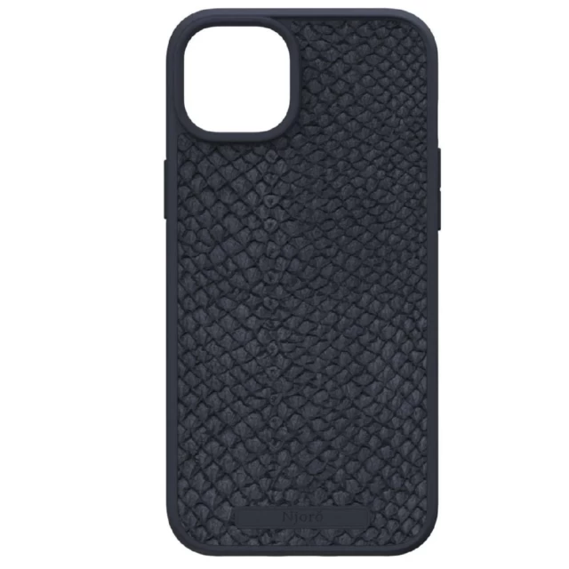 Чехол Elements Njord Salmon Leather Case для iPhone 15 Plus Black with MagSafe (NA52SL00)