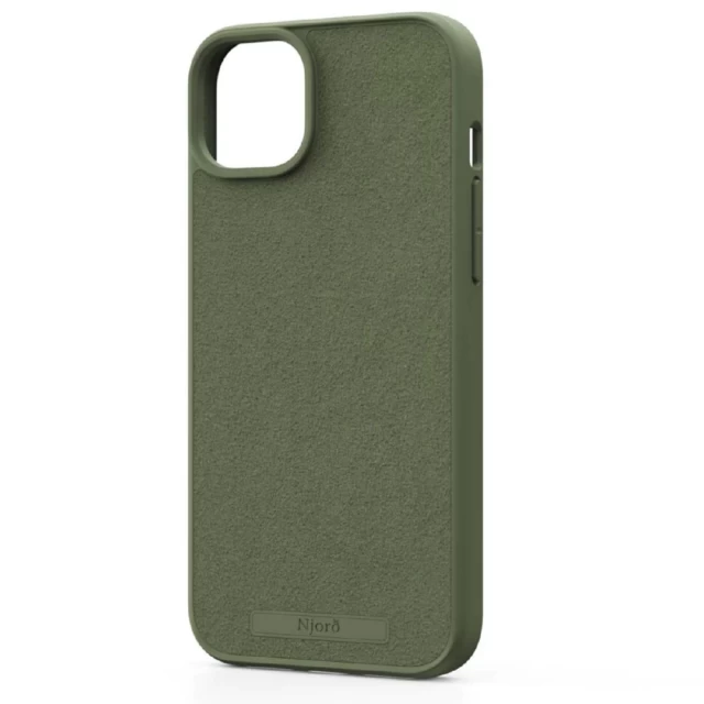 Чехол Elements Njord Suede Case для iPhone 15 Plus Olive with MagSafe (NA52SU06)