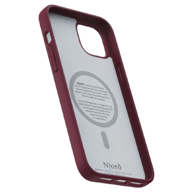 Чохол Elements Njord Suede Case для iPhone 15 Plus Crimson Red with MagSafe (NA52SU11)