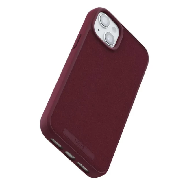 Чехол Elements Njord Suede Case для iPhone 15 Plus Crimson Red with MagSafe (NA52SU11)