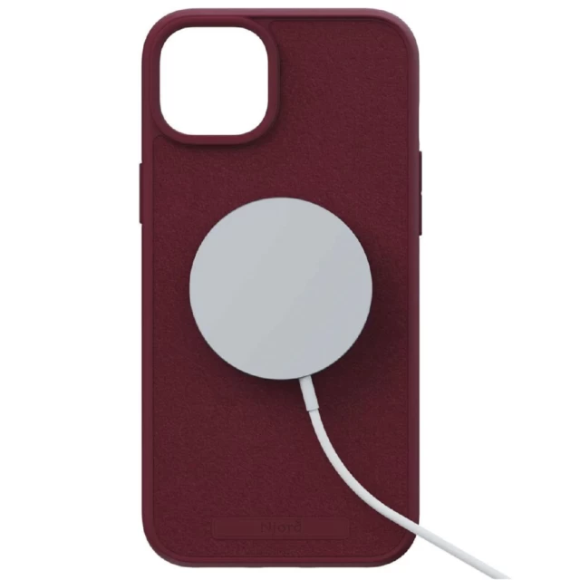 Чохол Elements Njord Suede Case для iPhone 15 Plus Crimson Red with MagSafe (NA52SU11)