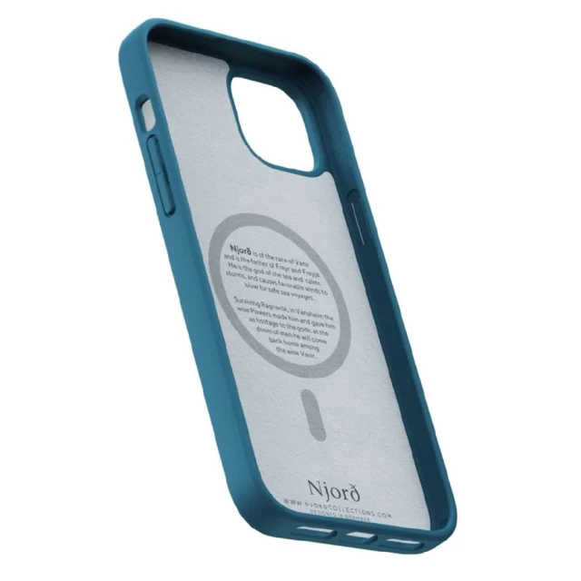 Чехол Elements Njord Fabric Case для iPhone 15 Plus Deep Sea with MagSafe (NA52FA01)
