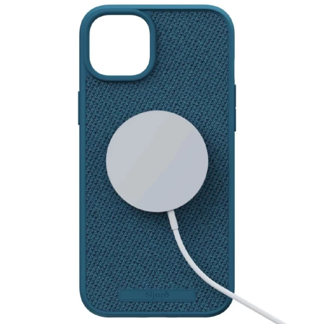Чехол Elements Njord Fabric Case для iPhone 15 Plus Deep Sea with MagSafe (NA52FA01)
