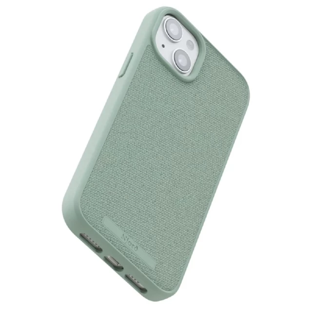 Чехол Elements Njord Fabric Case для iPhone 15 Plus Turquoise with MagSafe (NA52FA13)