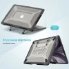 Чохол Upex Cyber Hexagon для MacBook Pro 14 M1/M2 2021 | 2022 | 2023 Crystal/Grey (UP2391)