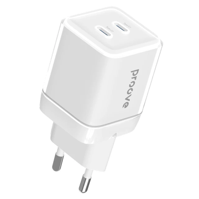 Мережевий зарядний пристрій Proove Pure GaN Max QC/PD 67W 2xUSB-C White (WCPU67022201)