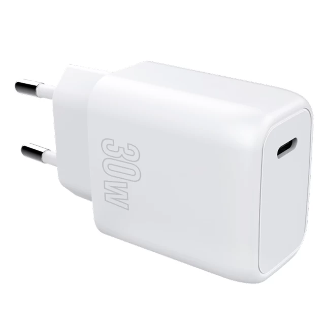 Мережевий зарядний пристрій Proove Silicone Power FC 30W USB-C with USB-C to USB-C Cable White (WCSP30022202)