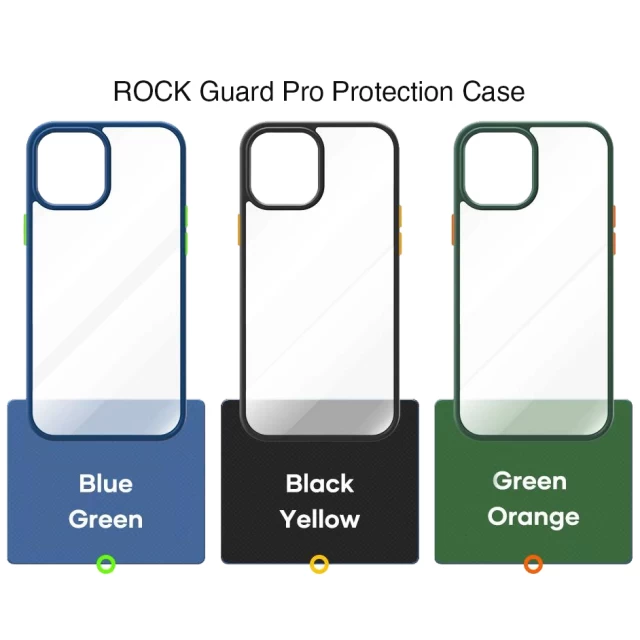 Чохол ROCK Guard Pro Protection Case для iPhone 12 | 12 Pro Black Yellow (RPC1584BY)
