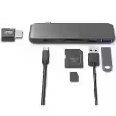 USB-хаб Upex USB Type-C - HDMI/USB 3.0x2/USB Type-C/SD+TF Card Reader Space Gray (UP10173)