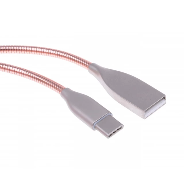 Кабель UPcable USB Type-C - USB Spring Series рожеве золото 1 м