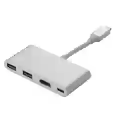 USB-хаб Upex USB Type-C - HDMI/USB 3.0x2/USB Type-C Silver (UP10185)