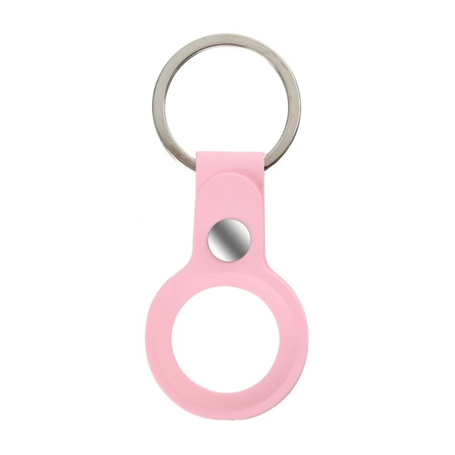 Чехол-брелок ARM для AirTag Silicone Ring with Button Pink (ARM59150)