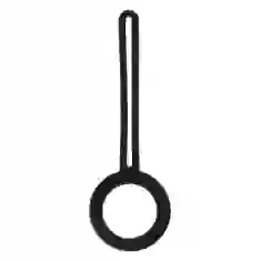 Чохол-брелок ARM для AirTag Silicone Long Loop Open Black (ARM59281)