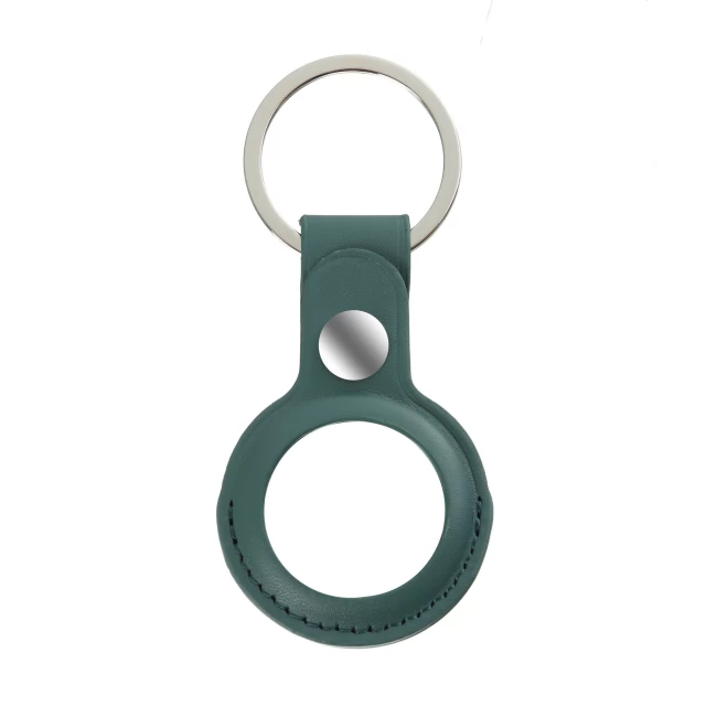 Чохол-брелок ARM для AirTag PU Leather Ring Pine Green (ARM59117)