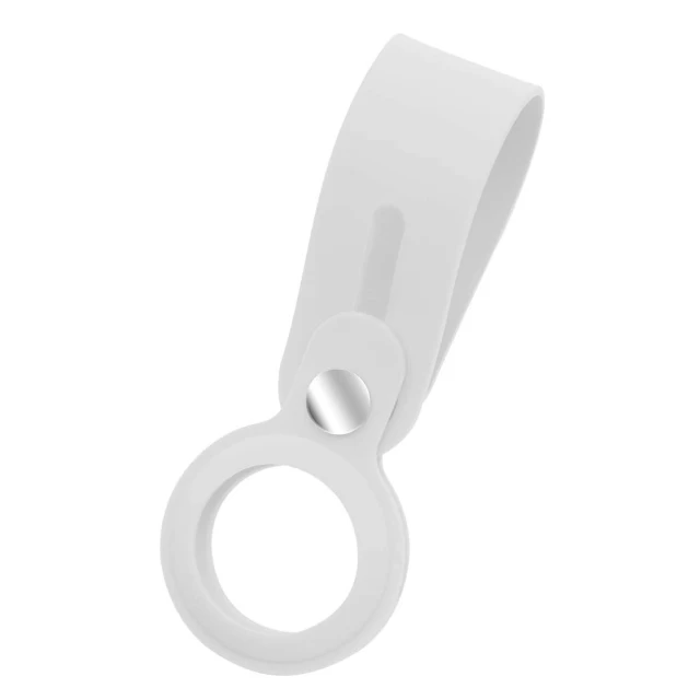 Чохол-брелок ARM для AirTag Silicone Loop with Button White (ARM58923)