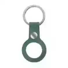 Чохол-брелок ARM для AirTag Silicone Ring with Button Dark Green (ARM59155)