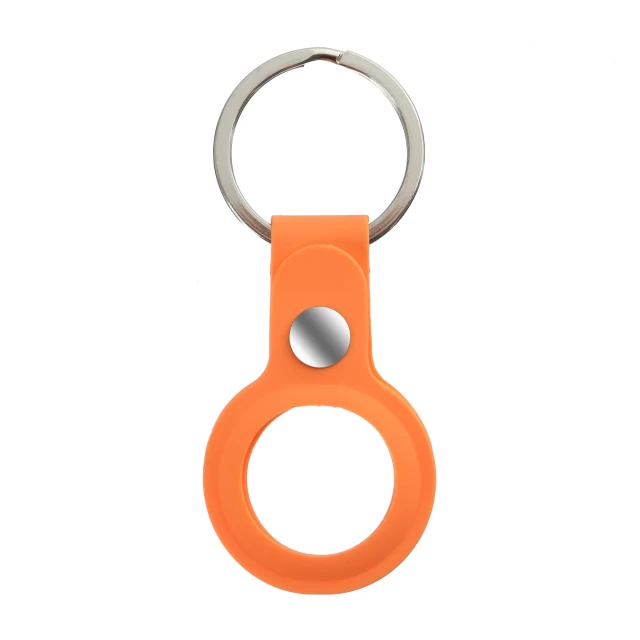 Чехол-брелок ARM для AirTag Silicone Ring with Button Orange (ARM59154)