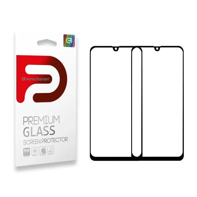 Защитное стекло ARM Full Glue для Samsung Galaxy A30 (A305) Black (2 Pack) (ARM56456-GFG-BK)