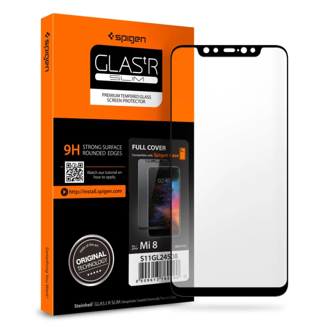 Защитное стекло Spigen для Xiaomi Mi 8 Glas.tR Slim Full Cover (S11GL24508)