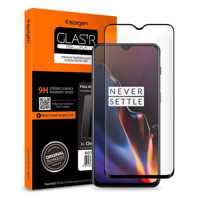 Защитное стекло Spigen для OnePlus 7 Full Cover Black (K08GL26387)