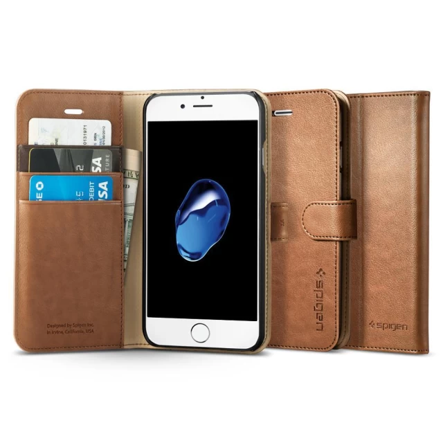 Чохол Spigen для iPhone SE 2020/8/7 Wallet S Brown (054CS22636)